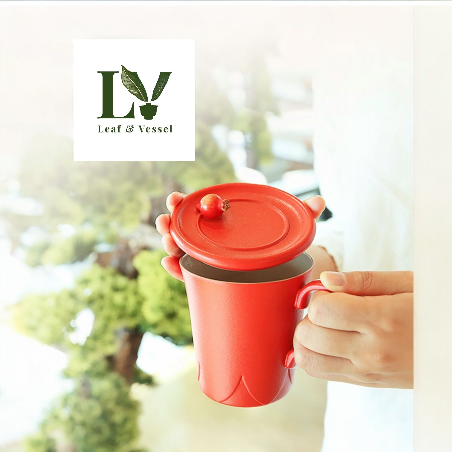 Blooming Pomegranate 2 Piece Drink set