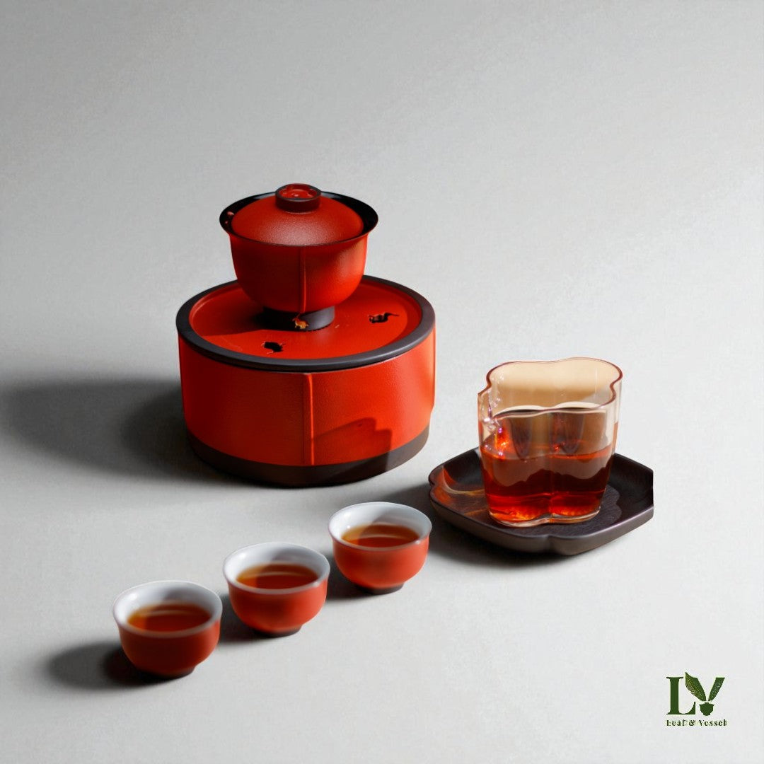 "Red Encounter" 10-Piece Tea Party